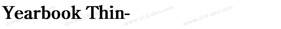 Yearbook Thin字体转换